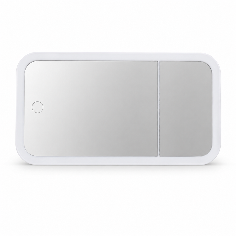 LED Car Vanity Mirror - Touch Dimming and 5X Magnification