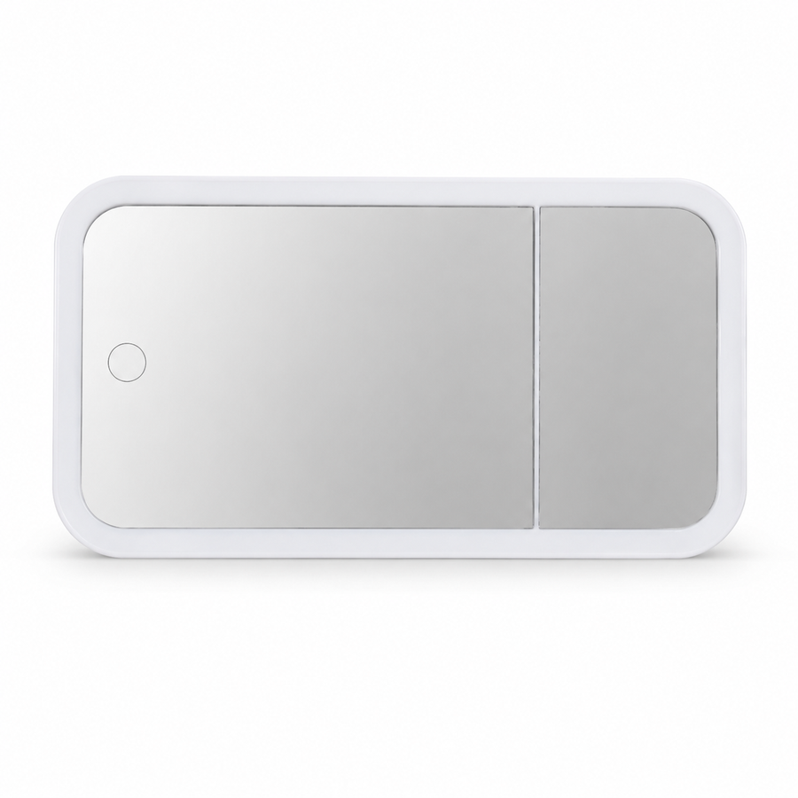 LED Car Vanity Mirror - Touch Dimming and 5X Magnification
