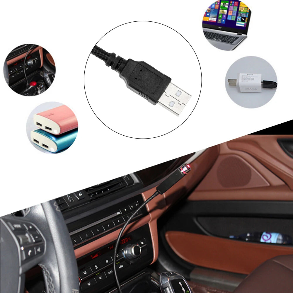 Mini LED Car Starry Sky Projector Light (USB, Adjustable)