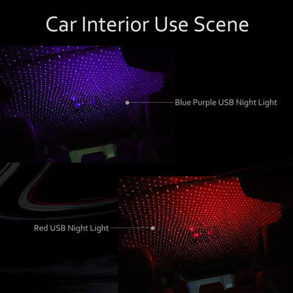 Mini LED Car Starry Sky Projector Light (USB, Adjustable)
