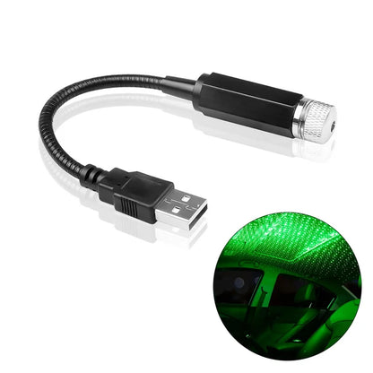 Mini LED Car Starry Sky Projector Light (USB, Adjustable)