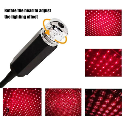 Mini LED Car Starry Sky Projector Light (USB, Adjustable)