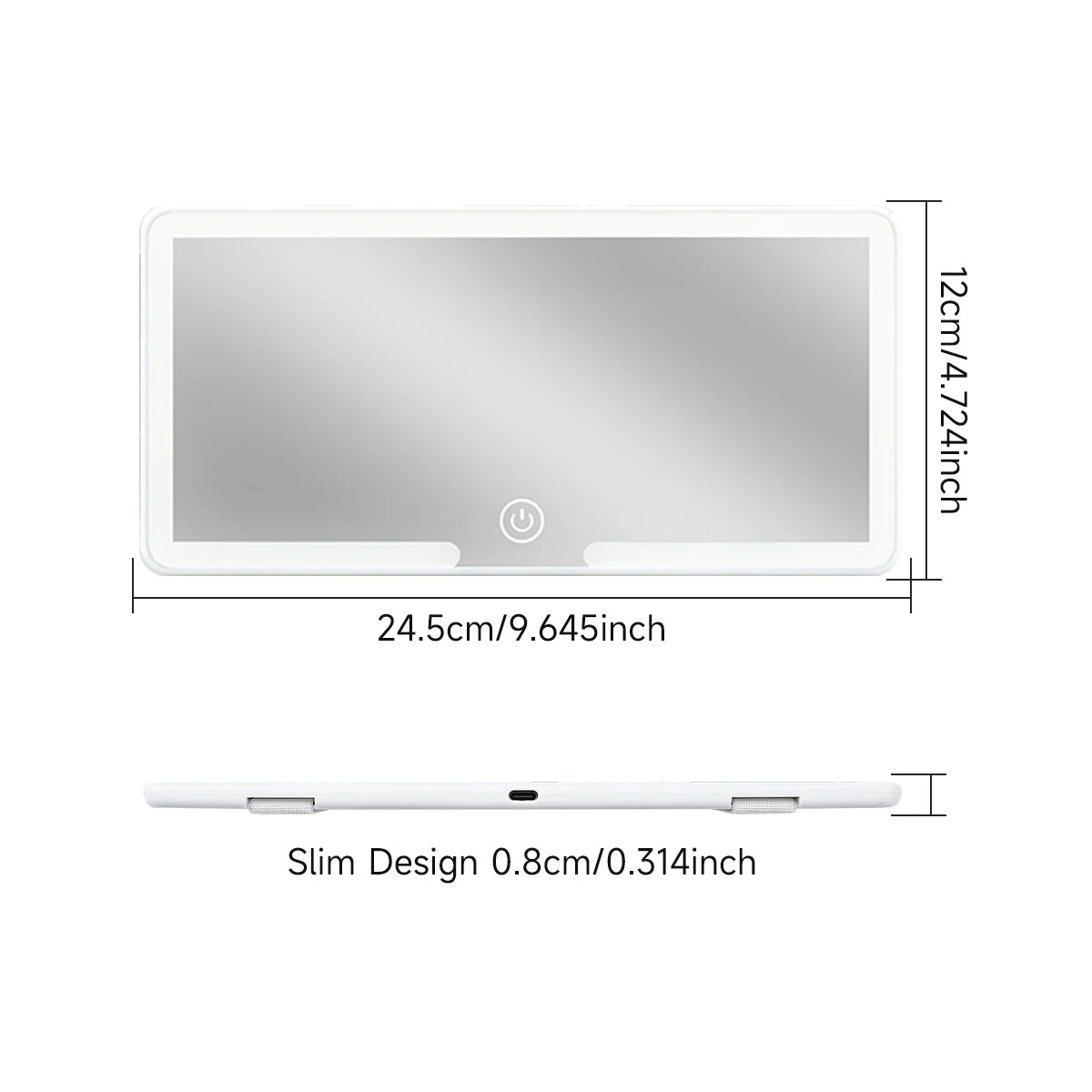 Universal Car Sun Visor Vanity Mirror with LED