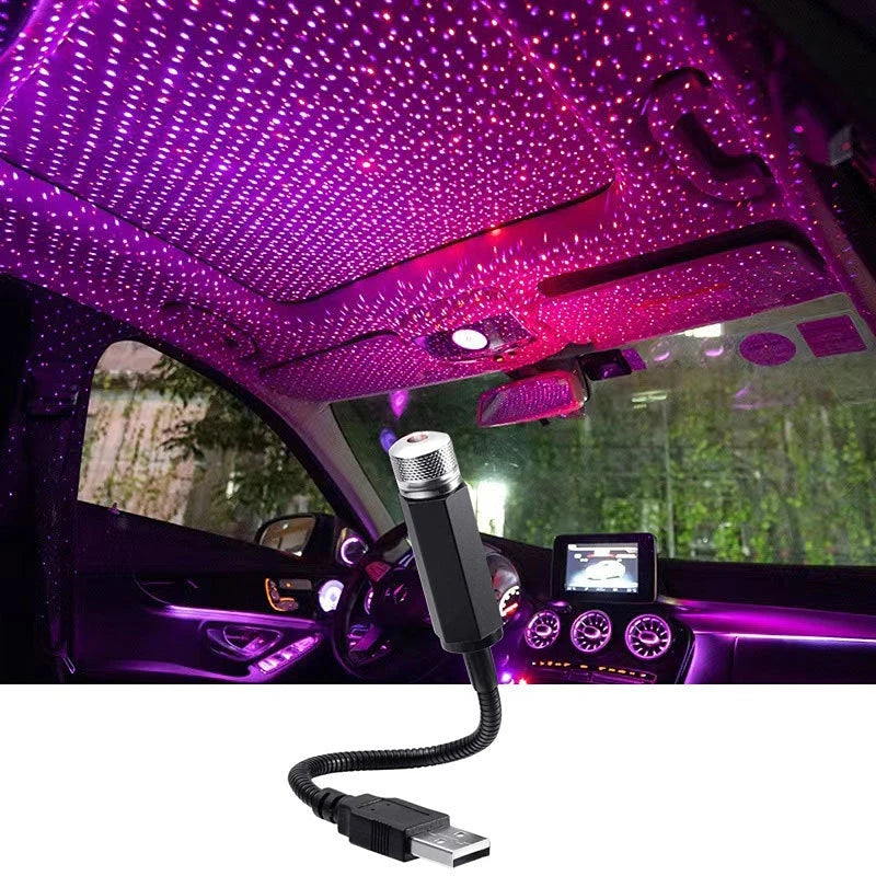 Mini LED Car Starry Sky Projector Light (USB, Adjustable)