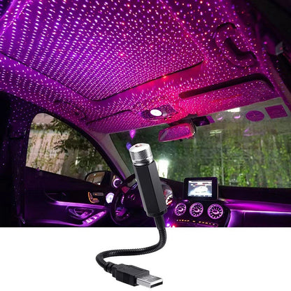 Mini LED Car Starry Sky Projector Light (USB, Adjustable)