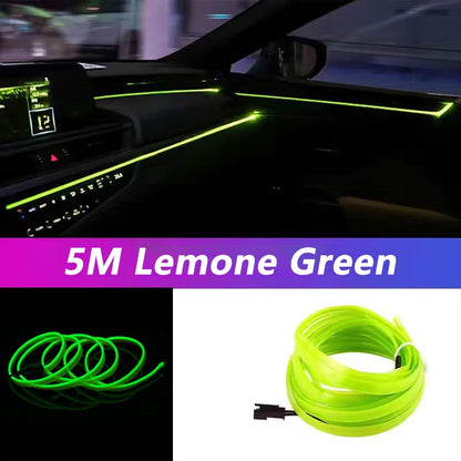 5M LED Car Interior Strip Light – USB Flexible Ambient Neon