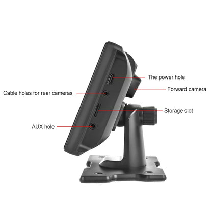 Podofo 10.26" 4K Dash Cam with Wireless CarPlay & GPS