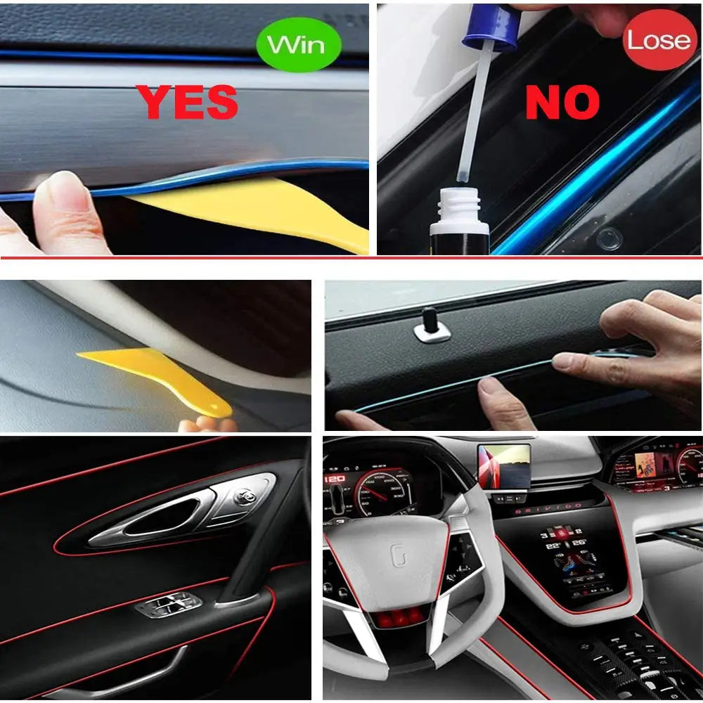 5M LED Car Interior Strip Light – USB Flexible Ambient Neon