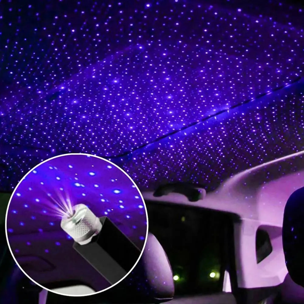 Mini LED Car Starry Sky Projector Light (USB, Adjustable)