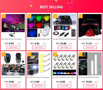 Mini LED Car Starry Sky Projector Light (USB, Adjustable)
