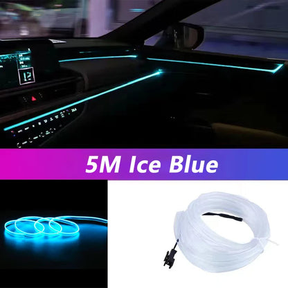 5M LED Car Interior Strip Light – USB Flexible Ambient Neon