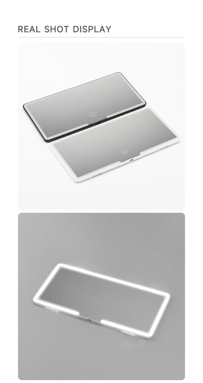 Universal Car Sun Visor Vanity Mirror with LED