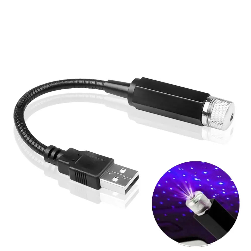 Mini LED Car Starry Sky Projector Light (USB, Adjustable)