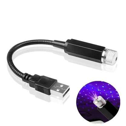 Mini LED Car Starry Sky Projector Light (USB, Adjustable)