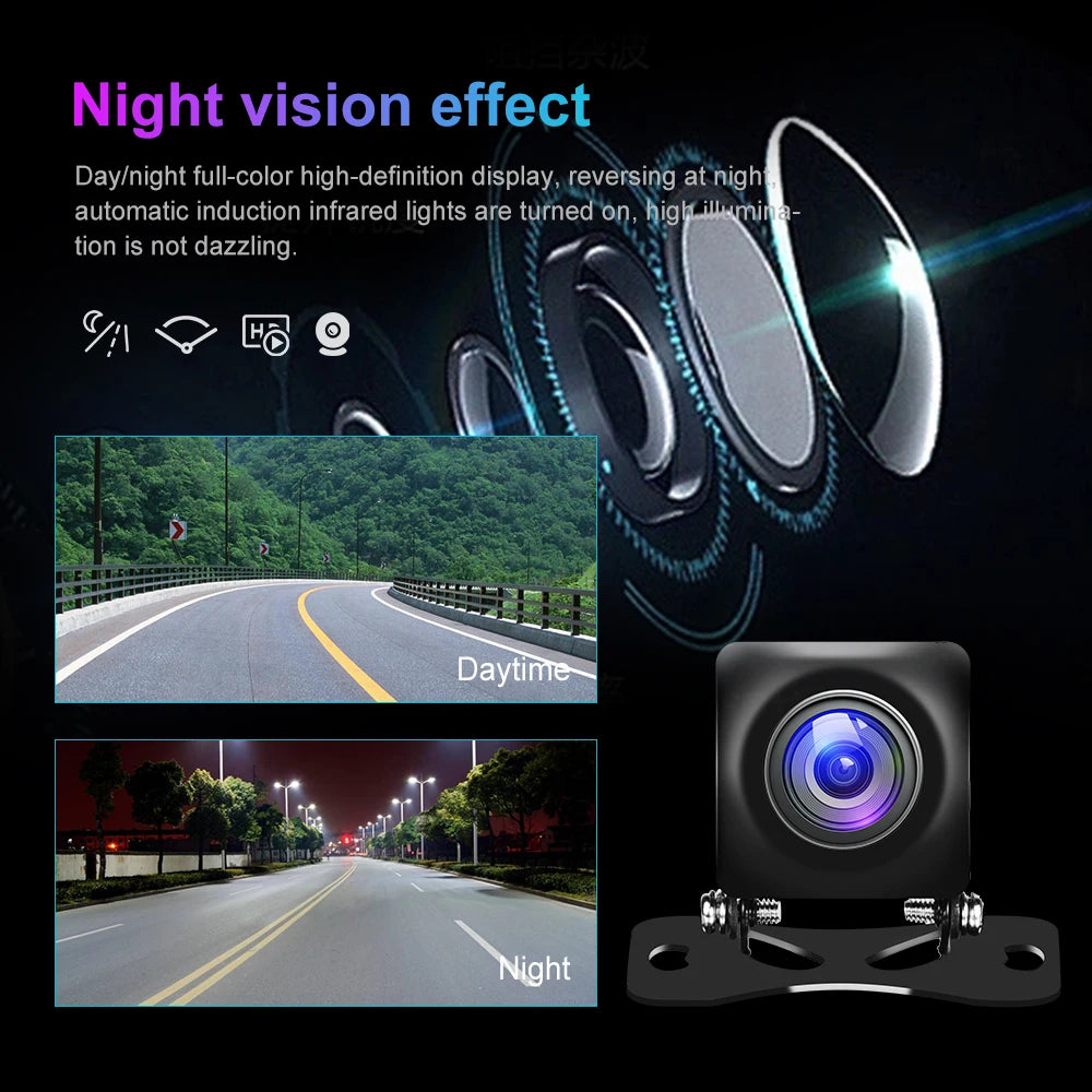 Podofo 10.26" 4K Dash Cam with Wireless CarPlay & GPS