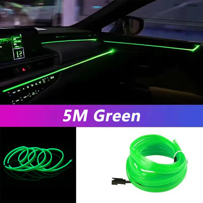5M LED Car Interior Strip Light – USB Flexible Ambient Neon