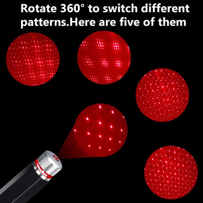 Mini LED Car Starry Sky Projector Light (USB, Adjustable)