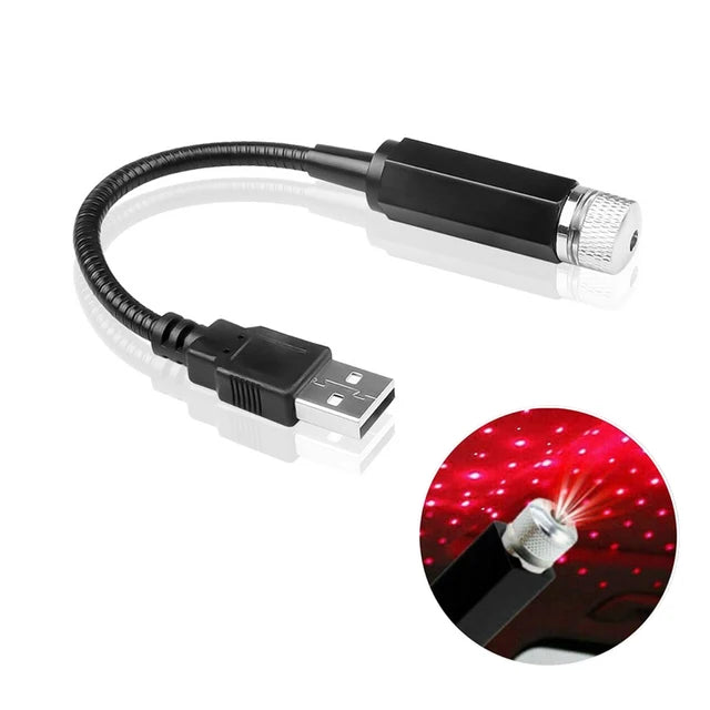 Mini LED Car Starry Sky Projector Light (USB, Adjustable)