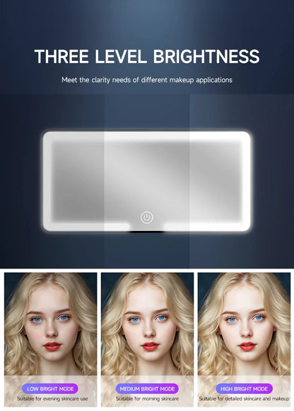 Universal Car Sun Visor Vanity Mirror with LED