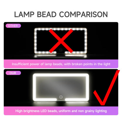 Universal Car Sun Visor Vanity Mirror with LED
