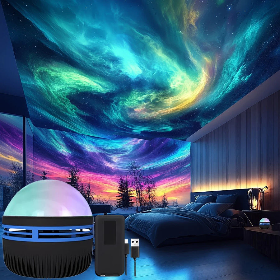 USB Northern Lights Projection Lamp with Remote